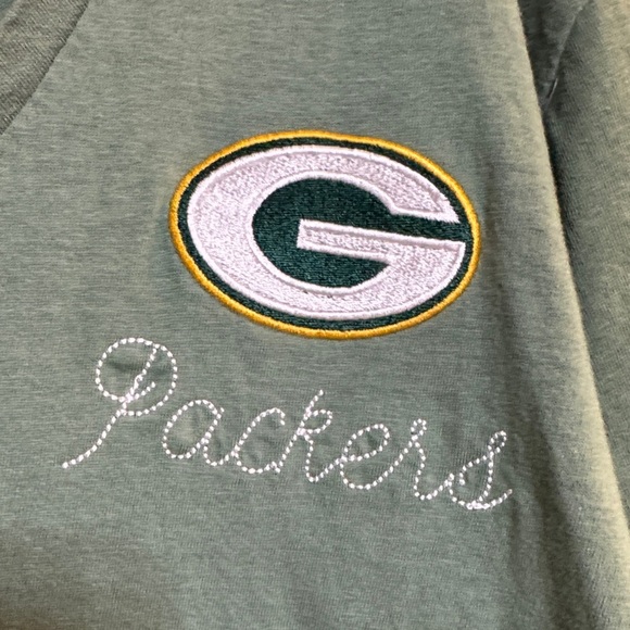 Fanatics Green Packers Tie-Front Tee Size 2XL - Picture 3 of 5